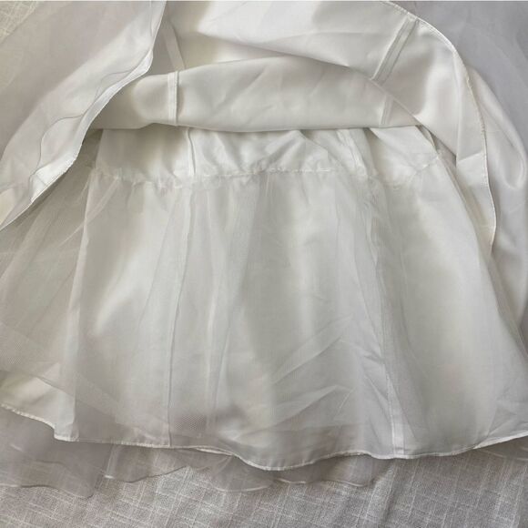 Alfred Angelo Sapphire White Tea Length Dress - Picture 15 of 16